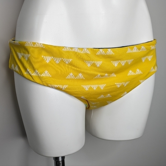 Carve Designs yellow green monstera reversible bikini bottom XL - Picture 6 of 13
